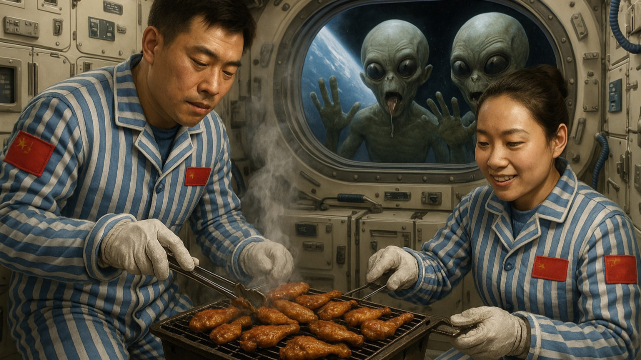 uzayda ilk kez barbeku keyfi tiangongda tavuk kanatli bir devrim Wve18GpZ.jpg